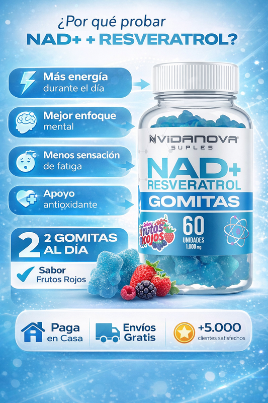 60 GOMITAS NAD+RESVERATROL 1000mg
