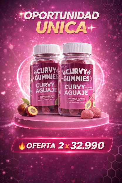CURVY GUMMIES AGUAJE – La Gomita que Realza tu Figura 🍑