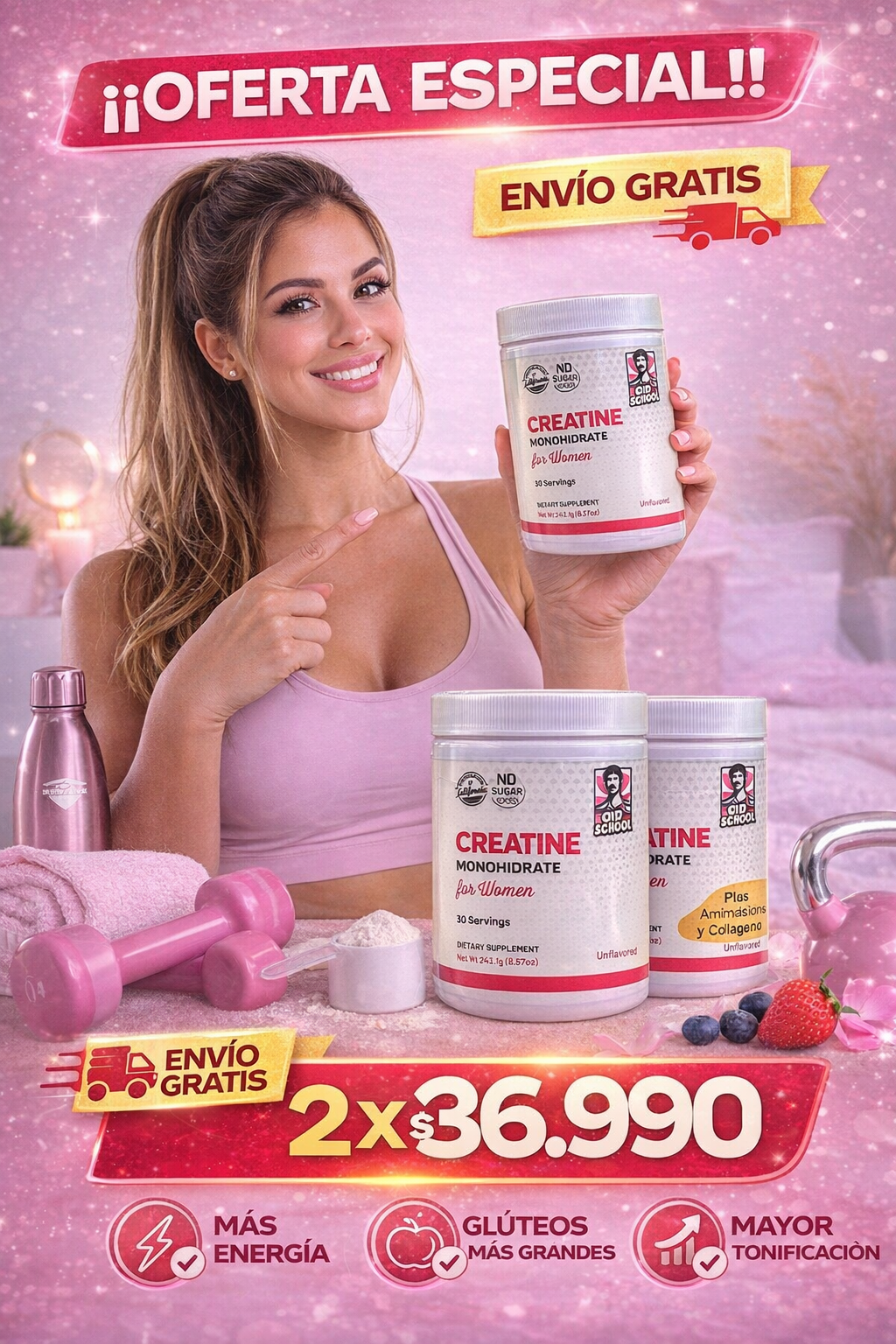 Creatina Old School™ Fórmula Mujer